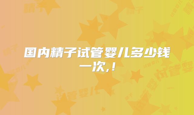 国内精子试管婴儿多少钱一次,!