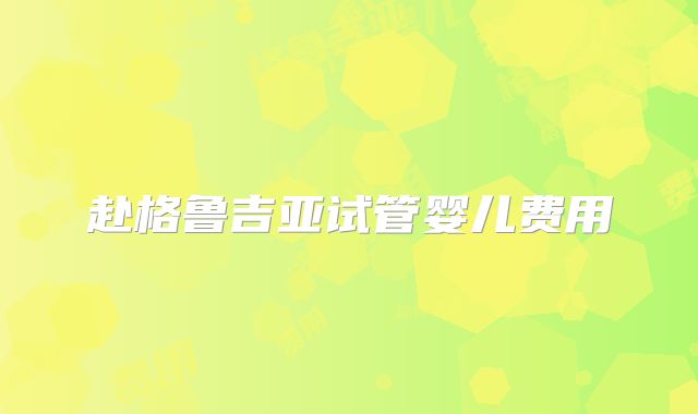 赴格鲁吉亚试管婴儿费用
