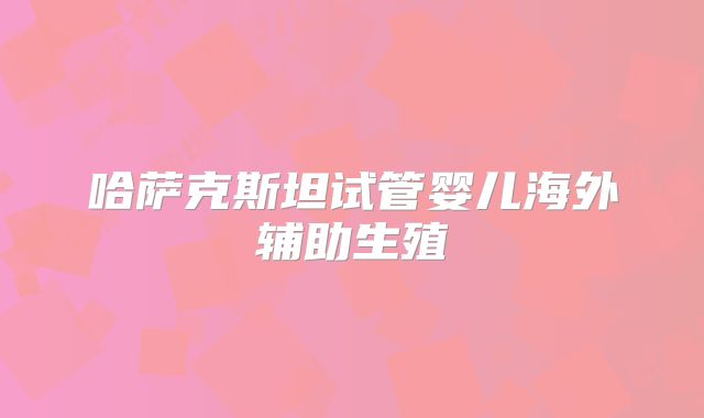 哈萨克斯坦试管婴儿海外辅助生殖