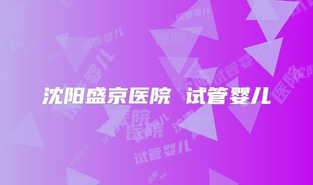 沈阳盛京医院 试管婴儿