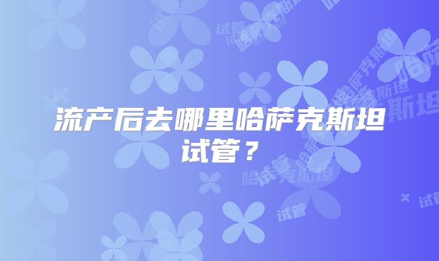 流产后去哪里哈萨克斯坦试管？