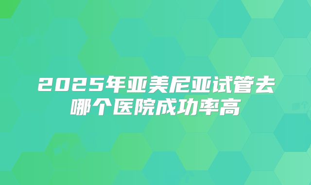2025年亚美尼亚试管去哪个医院成功率高