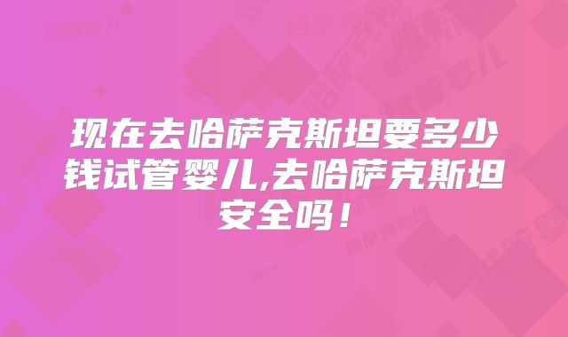 现在去哈萨克斯坦要多少钱试管婴儿,去哈萨克斯坦安全吗！