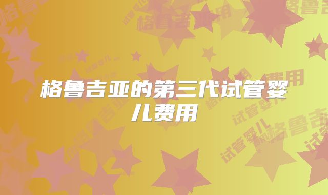 格鲁吉亚的第三代试管婴儿费用