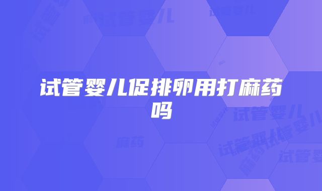 试管婴儿促排卵用打麻药吗