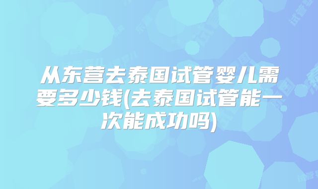 从东营去泰国试管婴儿需要多少钱(去泰国试管能一次能成功吗)