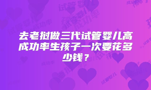 去老挝做三代试管婴儿高成功率生孩子一次要花多少钱？
