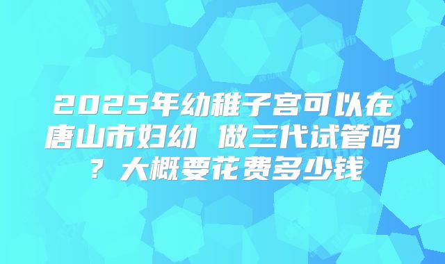 2025年幼稚子宫可以在唐山市妇幼 做三代试管吗？大概要花费多少钱