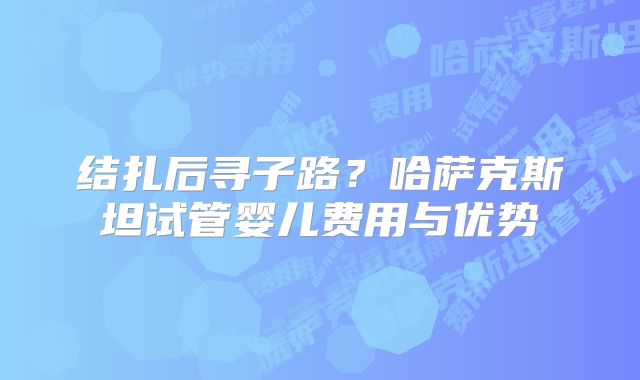 结扎后寻子路?哈萨克斯坦试管婴儿费用与优势