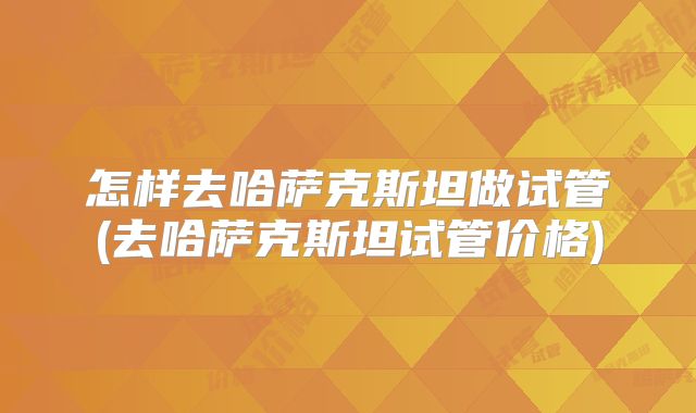 怎样去哈萨克斯坦做试管(去哈萨克斯坦试管价格)