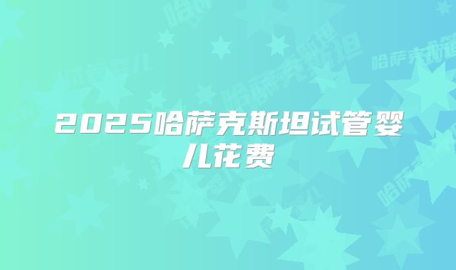 2025哈萨克斯坦试管婴儿花费