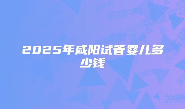 2025年咸阳试管婴儿多少钱