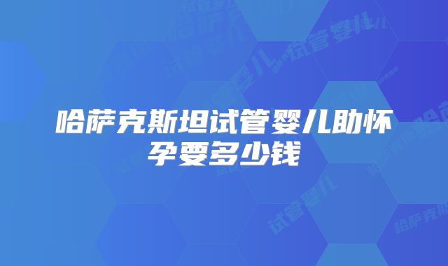 哈萨克斯坦试管婴儿助怀孕要多少钱