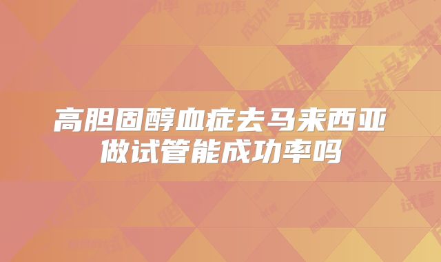 高胆固醇血症去马来西亚做试管能成功率吗