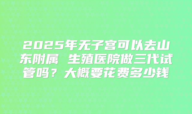2025年无子宫可以去山东附属 生殖医院做三代试管吗？大概要花费多少钱
