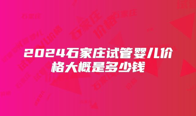 2024石家庄试管婴儿价格大概是多少钱
