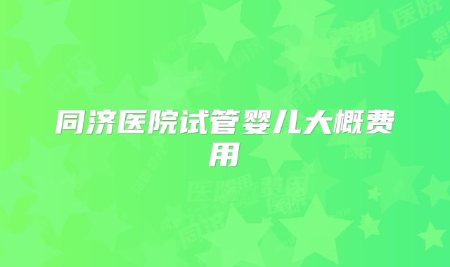 同济医院试管婴儿大概费用