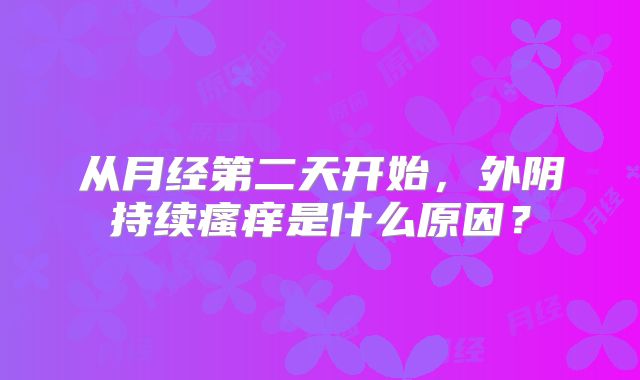从月经第二天开始,外阴持续瘙痒是什么原因?