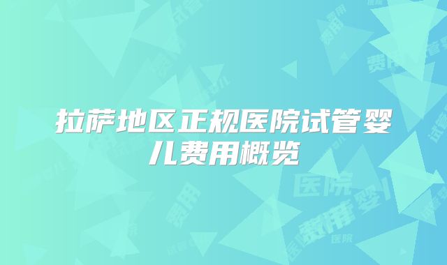 拉萨地区正规医院试管婴儿费用概览