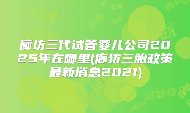廊坊三代试管婴儿公司2025年在哪里(廊坊三胎政策最新消息2021)