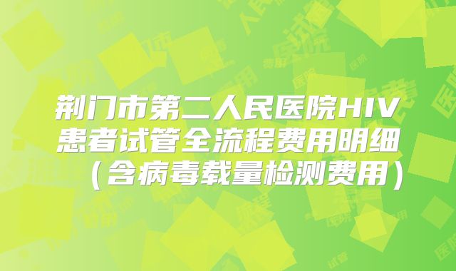 荆门市第二人民医院HIV患者试管全流程费用明细（含病毒载量检测费用）