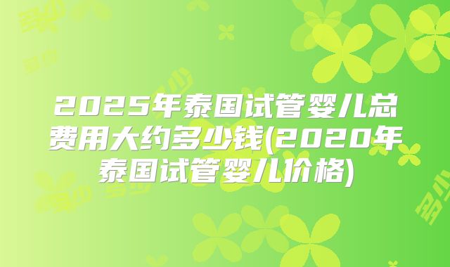 2025年泰国试管婴儿总费用大约多少钱(2020年泰国试管婴儿价格)