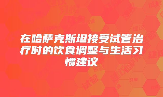在哈萨克斯坦接受试管治疗时的饮食调整与生活习惯建议