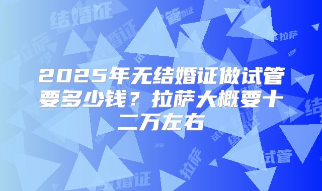 2025年无结婚证做试管要多少钱？拉萨大概要十二万左右