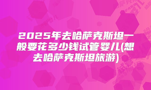 2025年去哈萨克斯坦一般要花多少钱试管婴儿(想去哈萨克斯坦旅游)