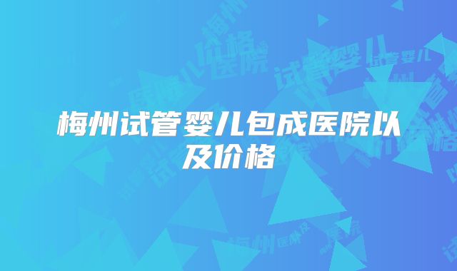 梅州试管婴儿包成医院以及价格