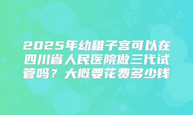 2025年幼稚子宫可以在四川省人民医院做三代试管吗？大概要花费多少钱