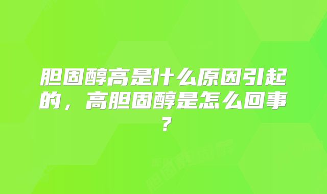 胆固醇高是什么原因引起的,高胆固醇是怎么回事?