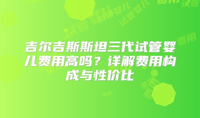 吉尔吉斯斯坦三代试管婴儿费用高吗?详解费用构成与性价比