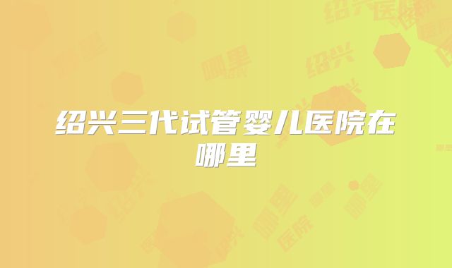 绍兴三代试管婴儿医院在哪里