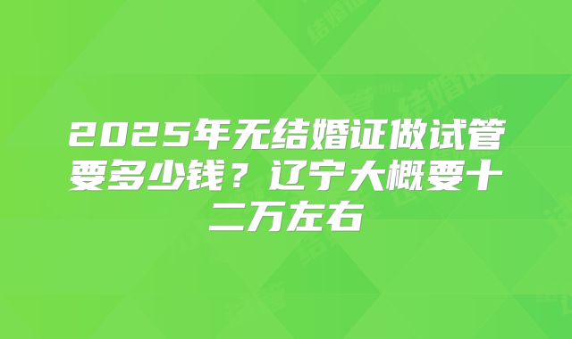 2025年无结婚证做试管要多少钱?辽宁大概要十二万左右