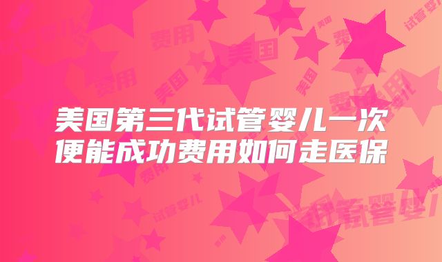 美国第三代试管婴儿一次便能成功费用如何走医保