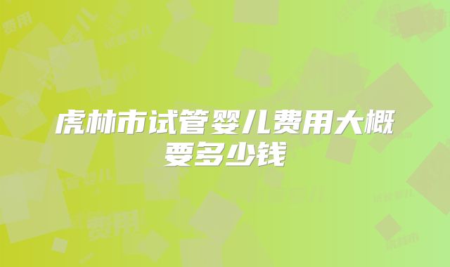 虎林市试管婴儿费用大概要多少钱