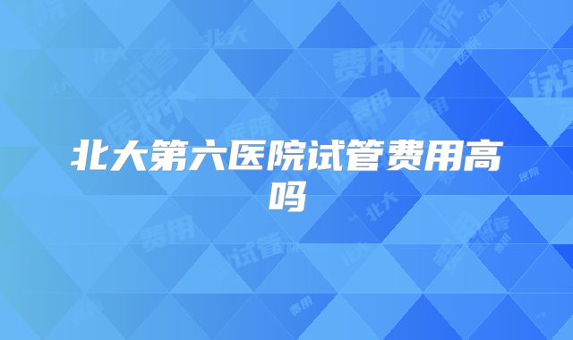 北大第六医院试管费用高吗