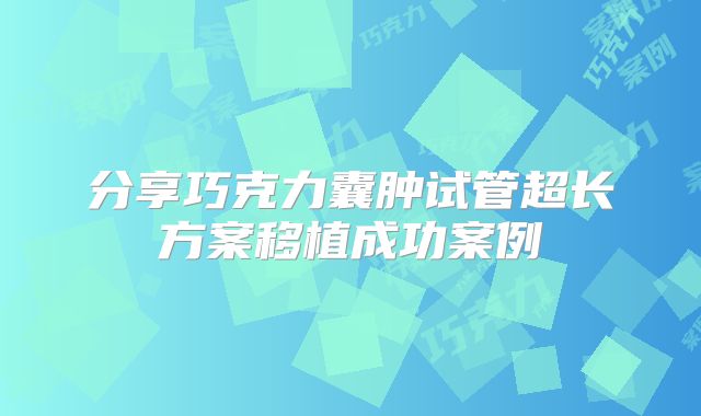 分享巧克力囊肿试管超长方案移植成功案例