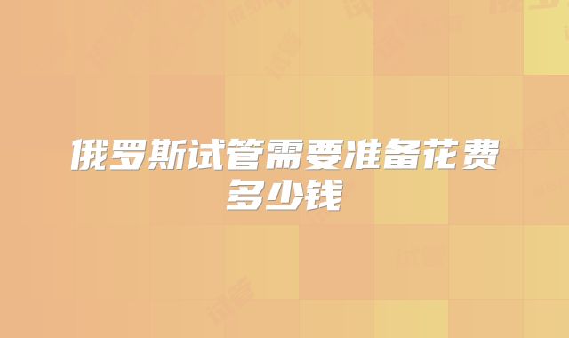 俄罗斯试管需要准备花费多少钱