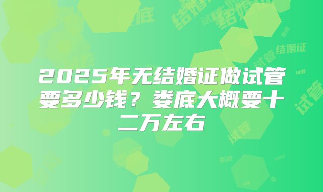 2025年无结婚证做试管要多少钱？娄底大概要十二万左右