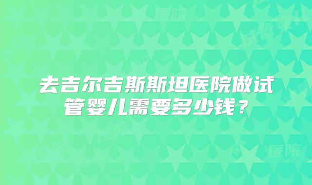 去吉尔吉斯斯坦医院做试管婴儿需要多少钱？