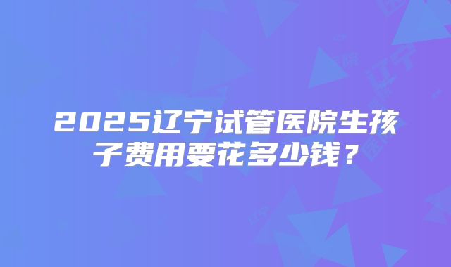 2025辽宁试管医院生孩子费用要花多少钱？