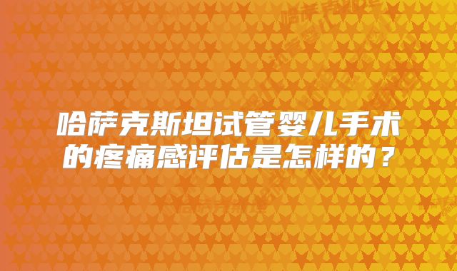 哈萨克斯坦试管婴儿手术的疼痛感评估是怎样的？