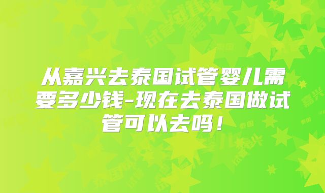 从嘉兴去泰国试管婴儿需要多少钱-现在去泰国做试管可以去吗!