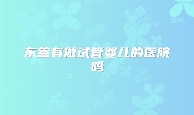 东营有做试管婴儿的医院吗