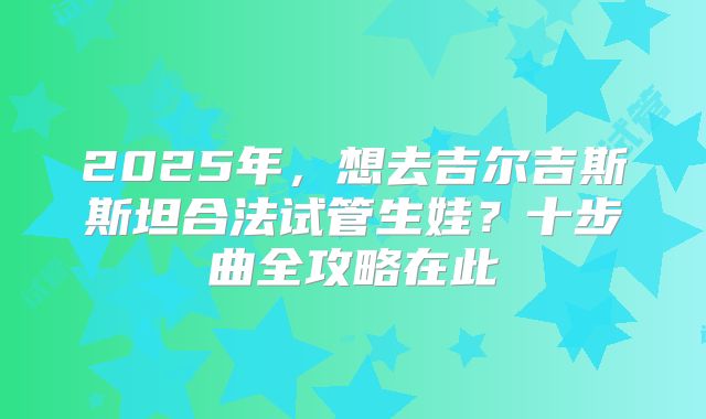 2025年,想去吉尔吉斯斯坦合法试管生娃?十步曲全攻略在此