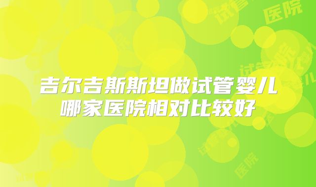 吉尔吉斯斯坦做试管婴儿哪家医院相对比较好
