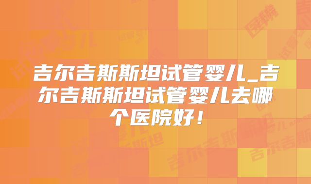 吉尔吉斯斯坦试管婴儿_吉尔吉斯斯坦试管婴儿去哪个医院好！
