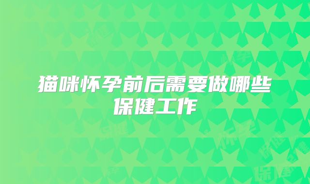 猫咪怀孕前后需要做哪些保健工作